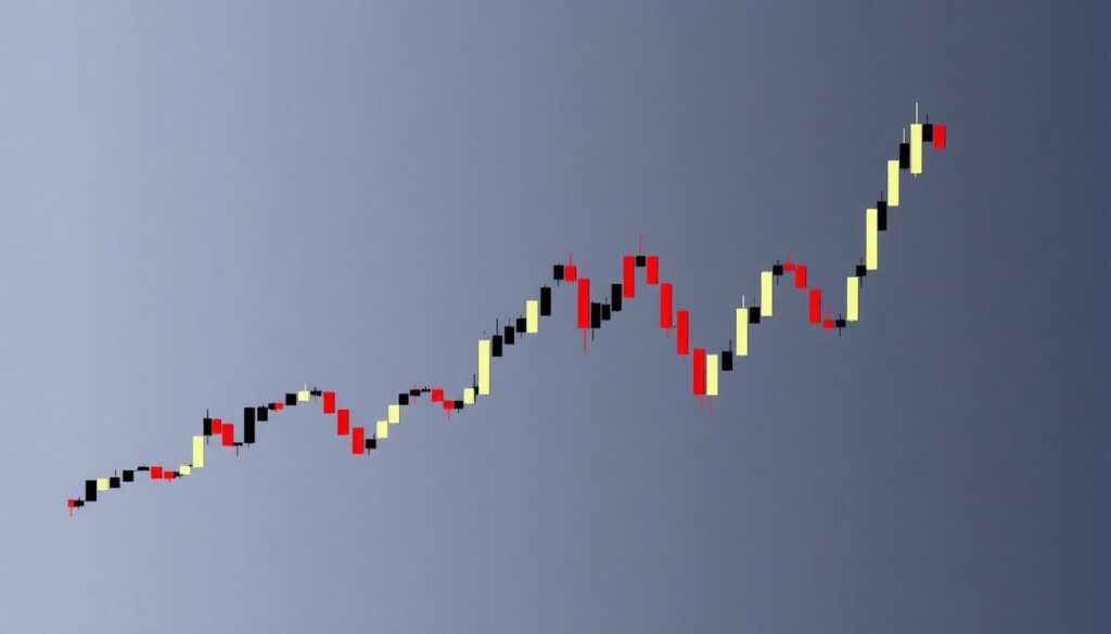 Торговля по свечной модели Завеса из темных облаков. - иллюстрация