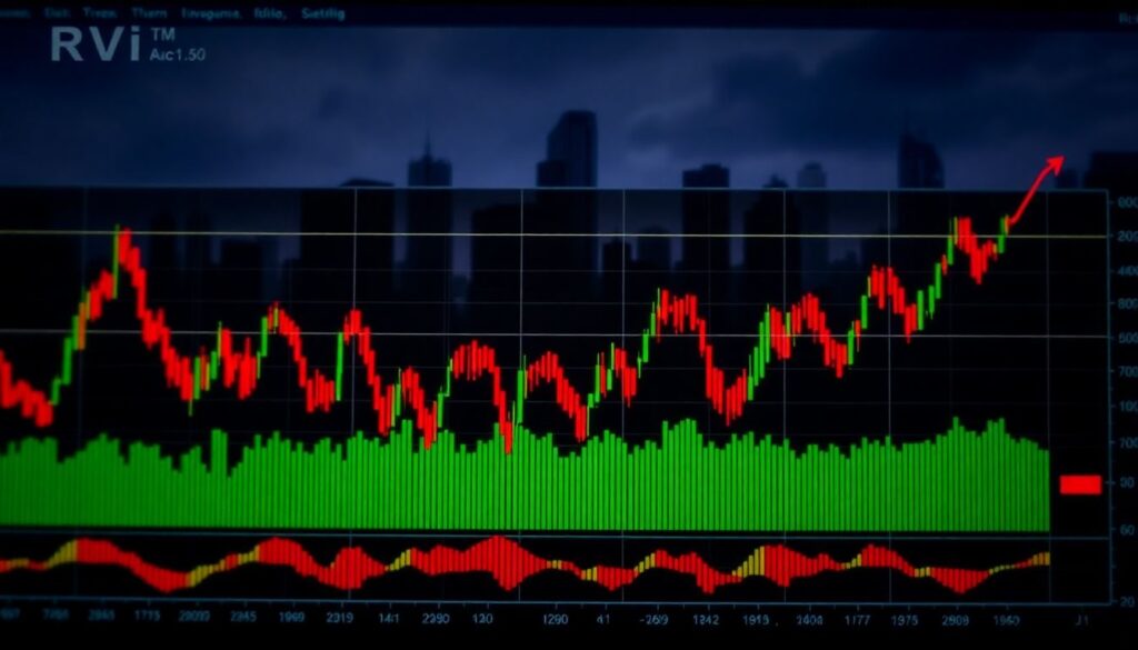 Торговля по индикатору Индекс относительной бодрости (Relative Vigor Index). - иллюстрация