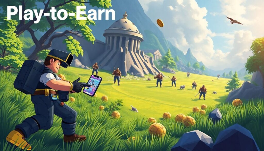 Play-to-Earn (P2E) игры: новый способ заработка на криптовалюте. - иллюстрация