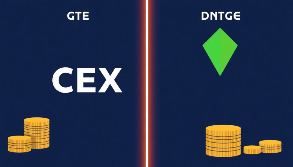 Сравнение CEX и DEX: централизованные и децентрализованные биржи. - иллюстрация