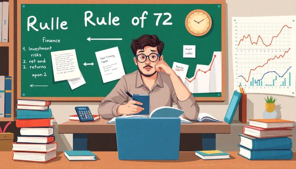 Как использовать правило 72 для расчета удвоения инвестиций. - иллюстрация
